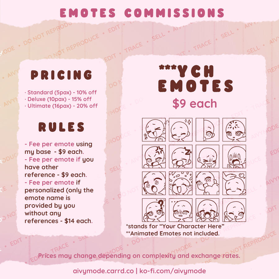 emotes aivymode commissions